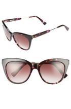 Women's Derek Lam 'lenox' 53mm Cat Eye Sunglasses - Purple Tortoise