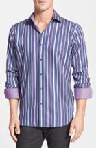 Men's Bugatchi Classic Fit Stripe Sport Shirt