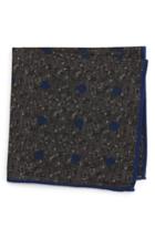 Men's Ted Baker London Dot Wool Pocket Square, Size - Grey