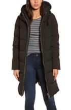 Women's Dkny Channel Quilted Puffer Coat - Black
