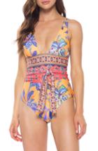 Women's Becca Tapestry Bloom One-piece Swimsuit - Yellow