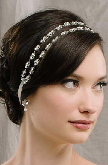 Sara Gabriel 'rose' Two Strand Filigree Hair Ribbon