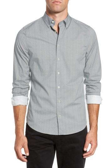 Men's Gant Town Slim Fit Nordic Geo Print Sport Shirt - Grey