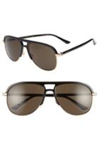 Men's Gucci 60mm Aviator Sunglasses - Black