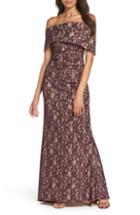Petite Women's Vince Camuto Sequin Off The Shoulder Gown P - Burgundy