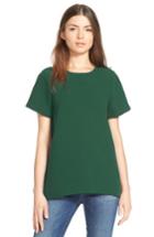 Women's Madewell Pleated Short Sleeve Tee - Green