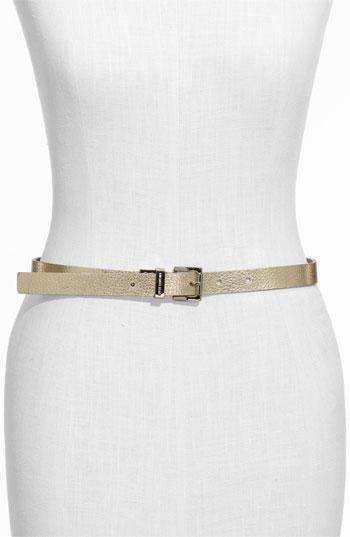Michael Michael Kors Metallic Belt Silver/gold Medium