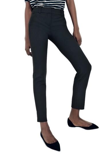 Women's J.crew Cameron Four Season Crop Pants - Black