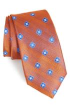 Men's Nordstrom Men's Shop Peter Neat Silk Tie, Size - Orange