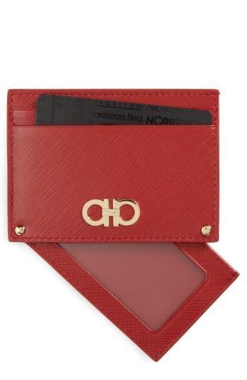 Salvatore Ferragamo Saffiano Calfskin Card Case -