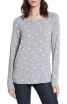 Women's Joie Annora B Print Cotton & Modal Blend Sweatshirt - Grey