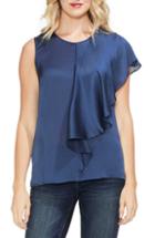 Women's Vince Camuto Asymmetrical Front Drape Top - Ivory