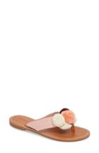 Women's Soludos Capri Pompom Flip Flop M - Red