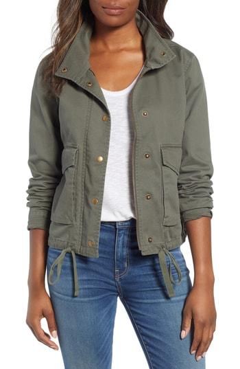 Women's Caslon Front Pocket Utility Jacket - Green