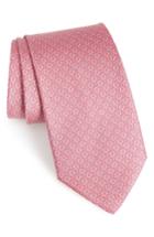 Men's Salvatore Ferragamo Fioco Print Silk Tie, Size - Pink