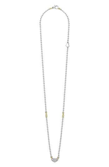 Women's Lagos Beloved Diamond Pave Heart Chain Necklace