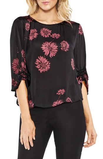 Women's Vince Camuto Chateau Floral Blouse, Size - Black
