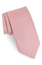 Men's Salvatore Ferragamo Ester Print Silk Tie, Size - Pink