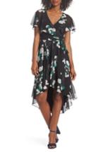 Women's Eliza J Flutter Sleeve High/low Dress - Black