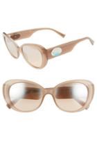 Women's Tiffany & Co. Return To Tiffany 54mm Oval Sunglasses - Opal Beige Gradient Mirror