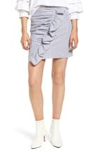 Women's The Fifth Label Anagram Stripe Ruffle Skirt, Size - Blue
