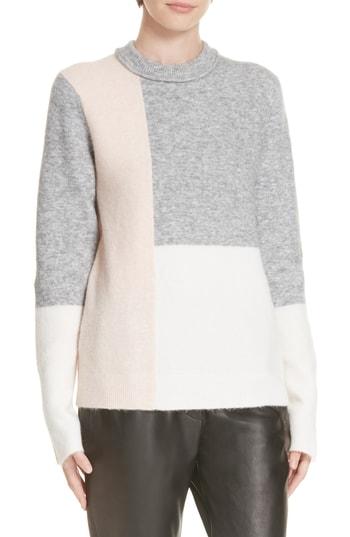 Women's 3.1 Phillip Lim Patchwork Wool & Alpaca Blend Sweater - White