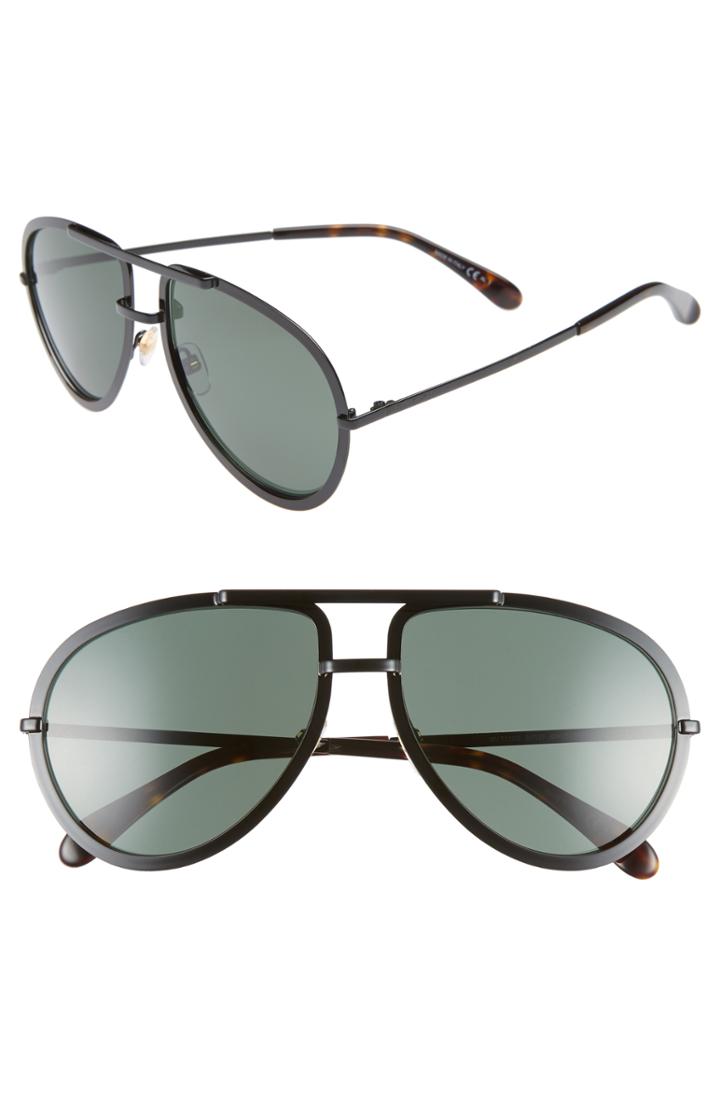Men's Givenchy 60mm Aviator Sunglasses - Black