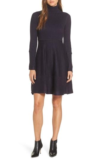 Women's Eliza J Turtleneck Sweater Dress - Blue