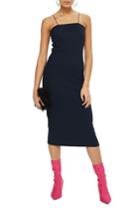 Women's Topshop Square Neck Body-con Midi Dress Us (fits Like 0) - Blue