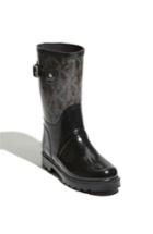 Women's Michael Michael Kors 'logo - Mid' Rain Boot - Black