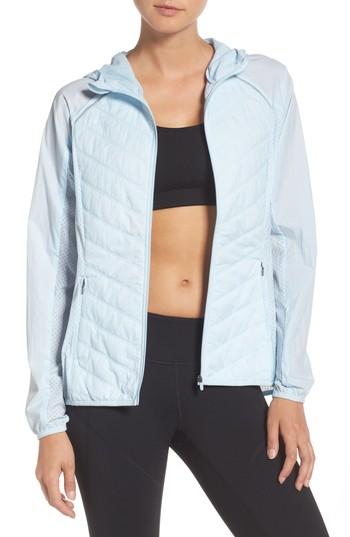 Women's Zella Zelfusion Packable Hooded Windbreaker - Blue