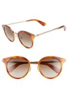 Women's Kate Spade New York Lisanne 50mm Special Fit Round Sunglasses - Dark Havana/ Gold