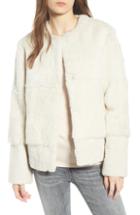 Women's Moncler 'flamme' Pillow Collar Down Coat - Grey