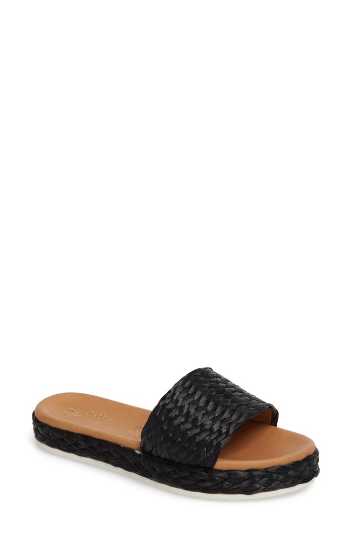 Women's Seychelles Quiet The Mind Slide Sandal M - Black
