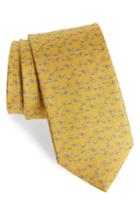 Men's Salvatore Ferragamo Edo Print Silk Tie, Size - Yellow