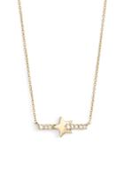 Women's Dana Rebecca Livi Gold Star Bar Diamond Necklace