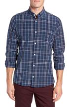 Men's Mizzen+main Travis Plaid Sport Shirt, Size - Blue