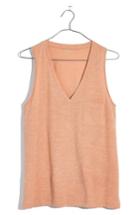 Women's Madewell Whisper Cotton V-neck Tank - Brown