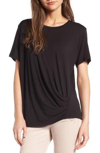 Women's Amour Vert Nelle Drape Tee - Black