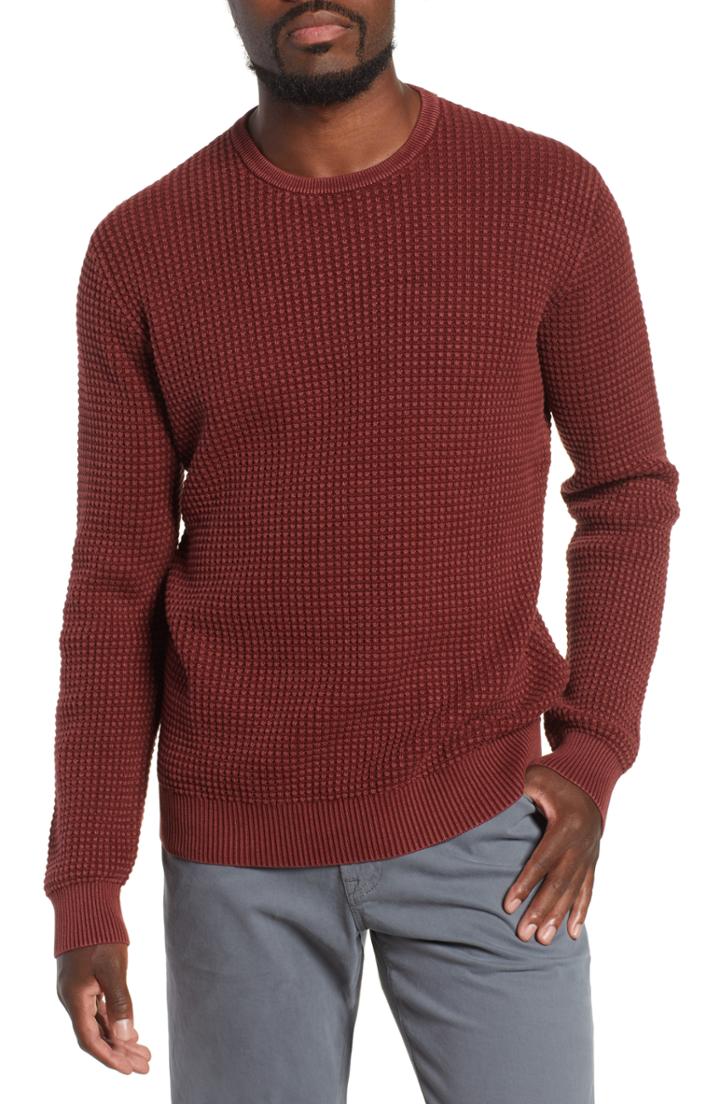 Men's Ag Camden Crewneck Slim Fit Pullover, Size - Red