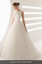 Women's Rosa Clara Aida Satin & Tulle Ballgown, Size In Store Only - Ivory