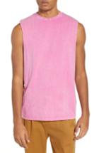 Men's Topman Crinkle Tank - Pink