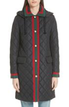 Women's Gucci Web Detail Quilted Coat Us / 38 It - Blue
