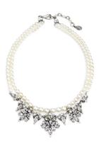 Women's Ben-amun Faux Pearl & Crystal Collar Necklace