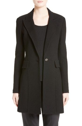 Women's St. John Collection Micro Boucle Knit Blazer