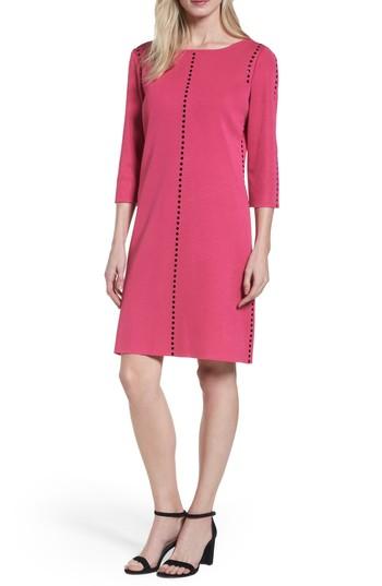 Women's Ming Wang Studded Sweater Dress - Red