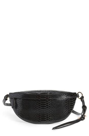 Stella Mccartney Alter Snake Faux Leather Fanny Pack - Black