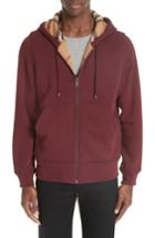 Men's Burberry Zip Hoodie, Size - Red