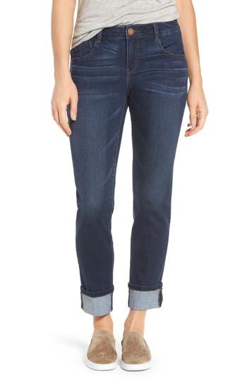 Petite Women's Wit & Wisdom Flex-ellent Boyfriend Jeans P - Blue