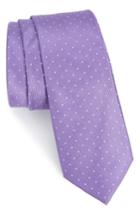 Men's Nordstrom Men's Shop Hartwell Dot Silk Skinny Tie, Size - Purple